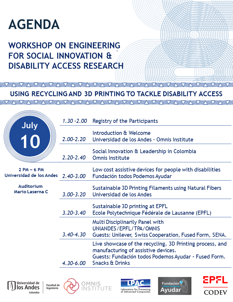 Workshop Engineering for social innovation & disability access research | Uniandes